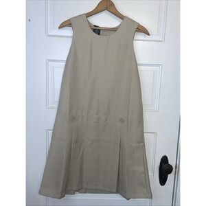 NWT Pair of Khaki Colored Size 16 School Uniform Dresses George Pleat Skirt